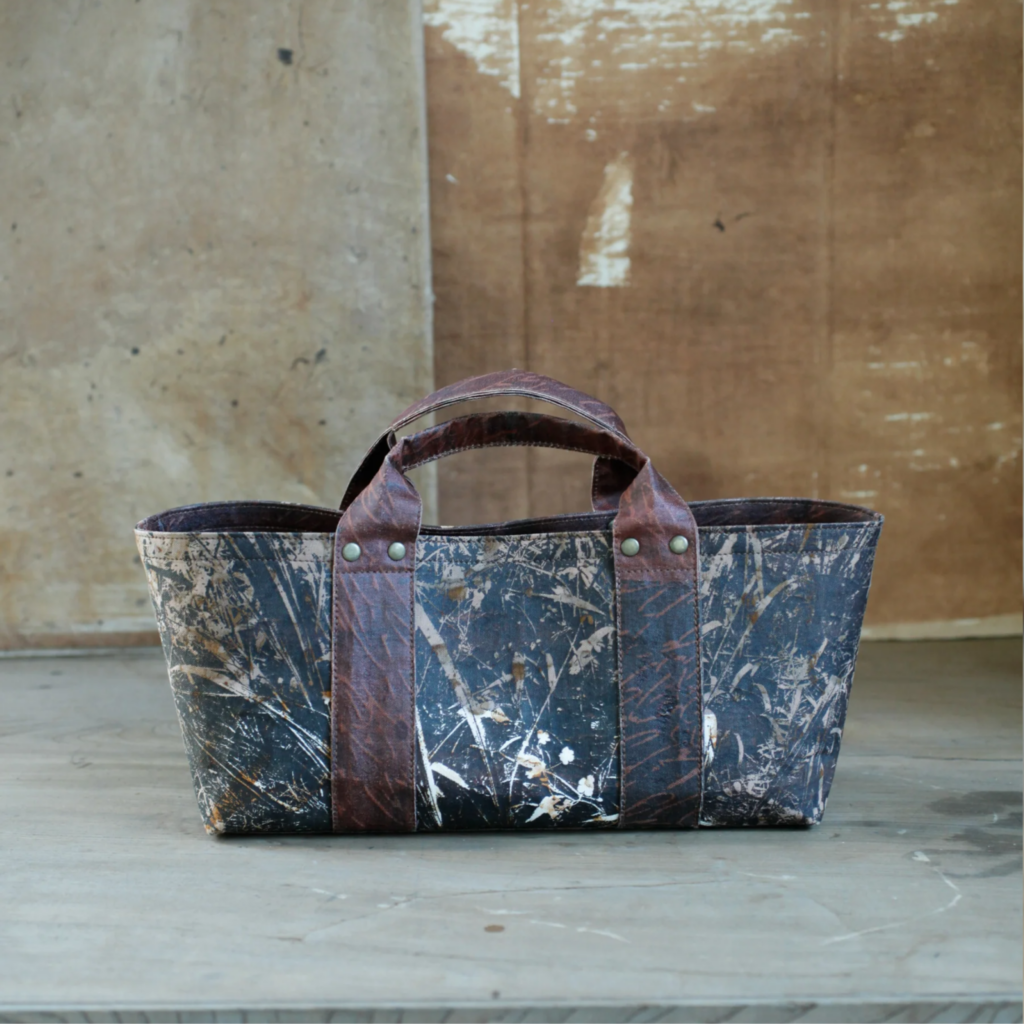 柿渋横長トートバッグ