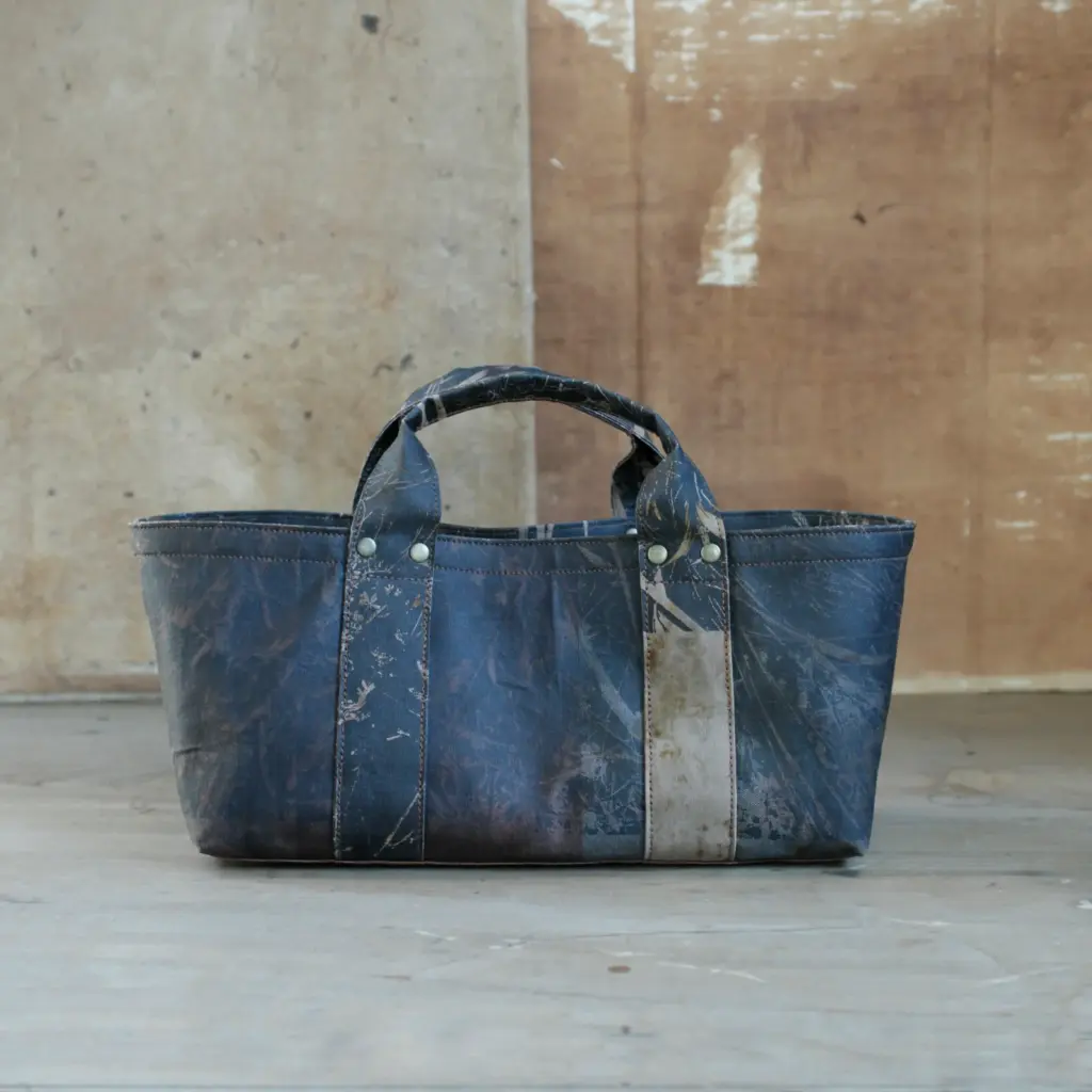 柿渋横長トートバッグ