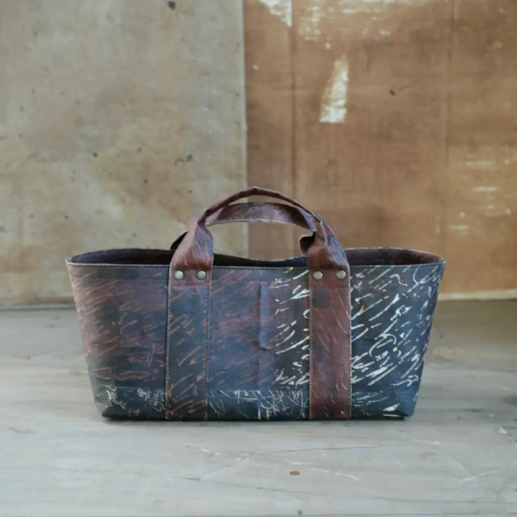 柿渋横長トートバッグ