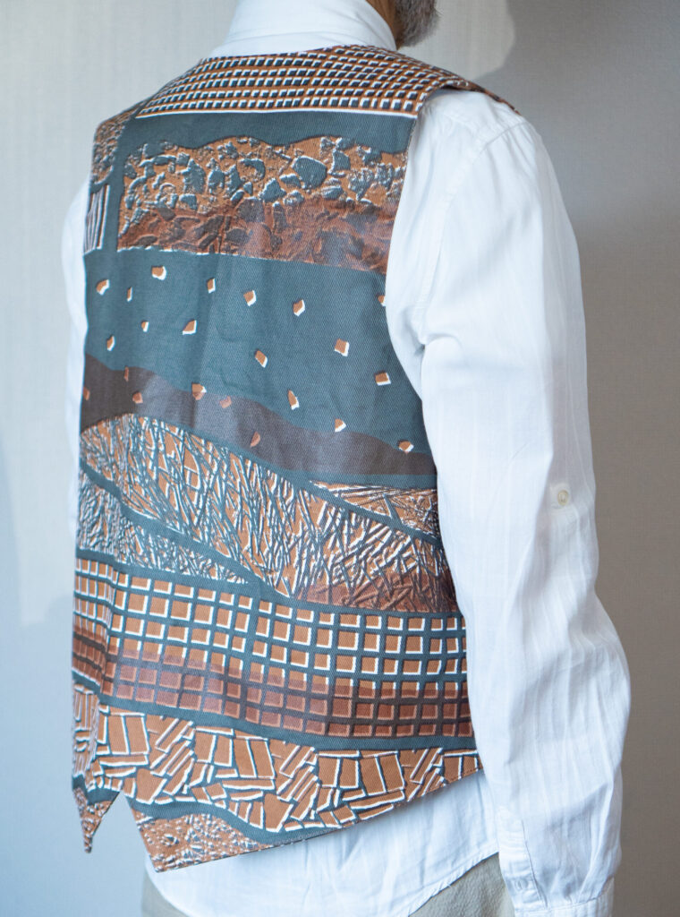 柿渋プリントベストII